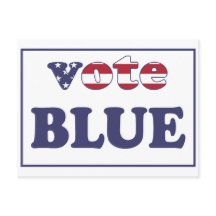 Vote Blue - American Flag Typographie
