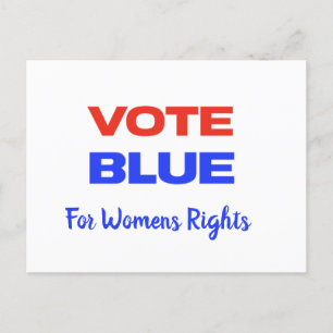 Carte Postale Vote Blue Voter USA Democratic Political Voter