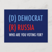 Vote D pour Democrat R pour Russia Funny Election