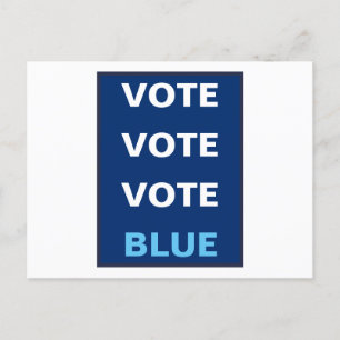 Carte Postale Vote Democrate Sky Blue Election Matrice