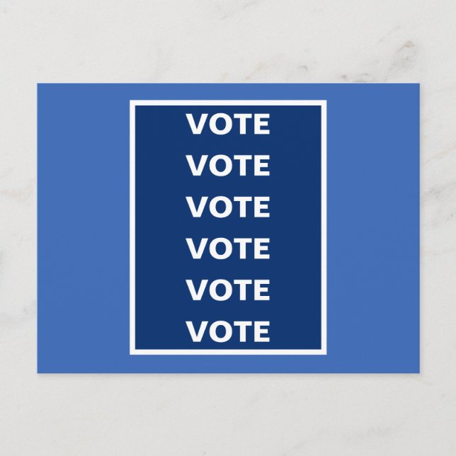 Carte Postale Vote Élection Blue Democrats 2020 (Devant)
