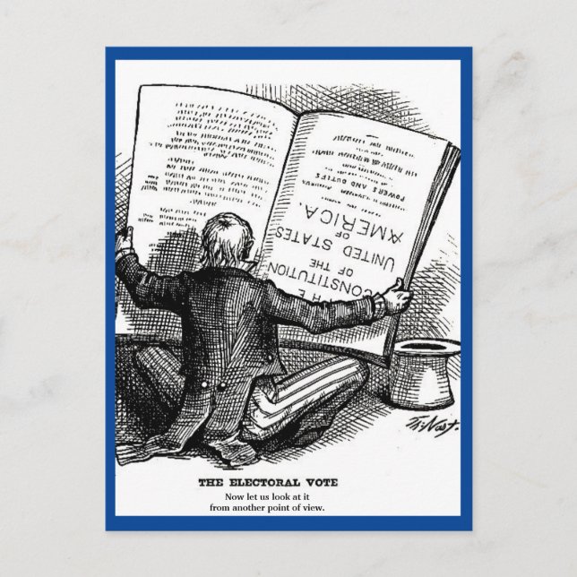 Carte Postale Vote électoral contre vote populaire Caricature Vi (Devant)