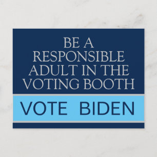 Carte Postale Vote Harris Be the Responsible Adult Voting