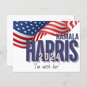 Carte Postale Vote Harris Election 2024 personnalisable