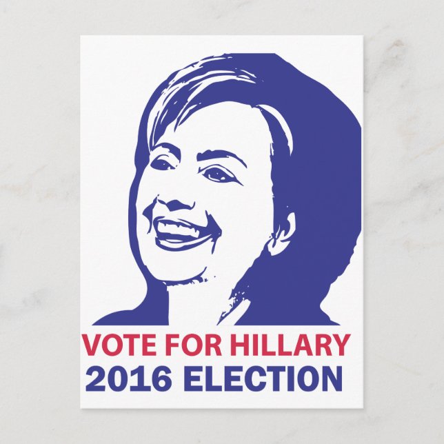 Carte Postale vote hillary clinton 2016 (Devant)
