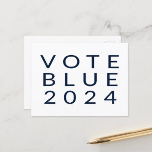 Carte Postale Vote minimaliste Blue Kamala Harris 2024