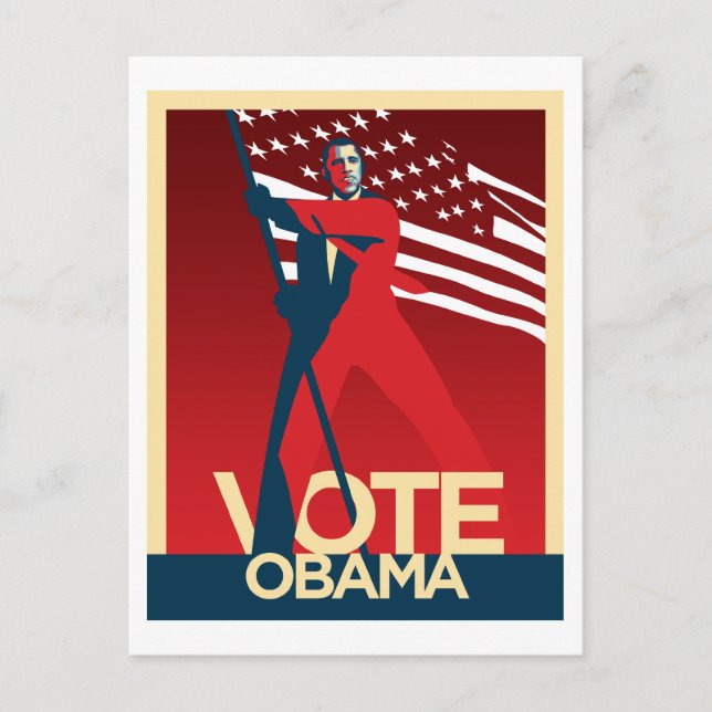 Carte Postale Vote Obama (Devant)