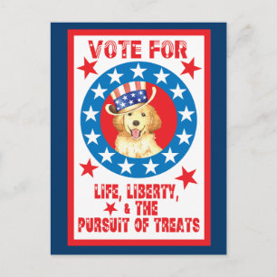 Carte Postale Vote pour Golden