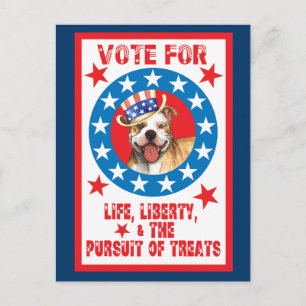 Carte Postale Vote pour Pit Bull