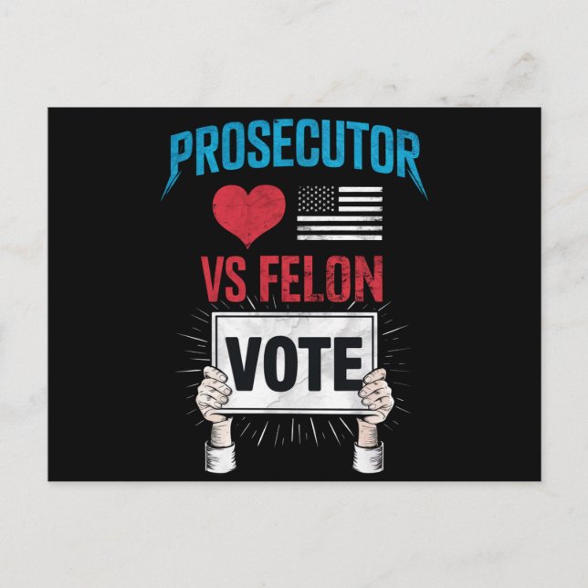 Carte Postale Vote Procureur contre Criminel (Devant)