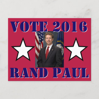 CARTE POSTALE VOTE RAND PAUL 2016