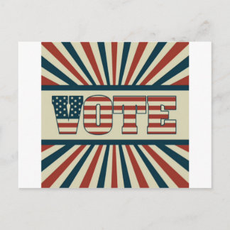 Carte Postale Vote rétro, tout le matériel