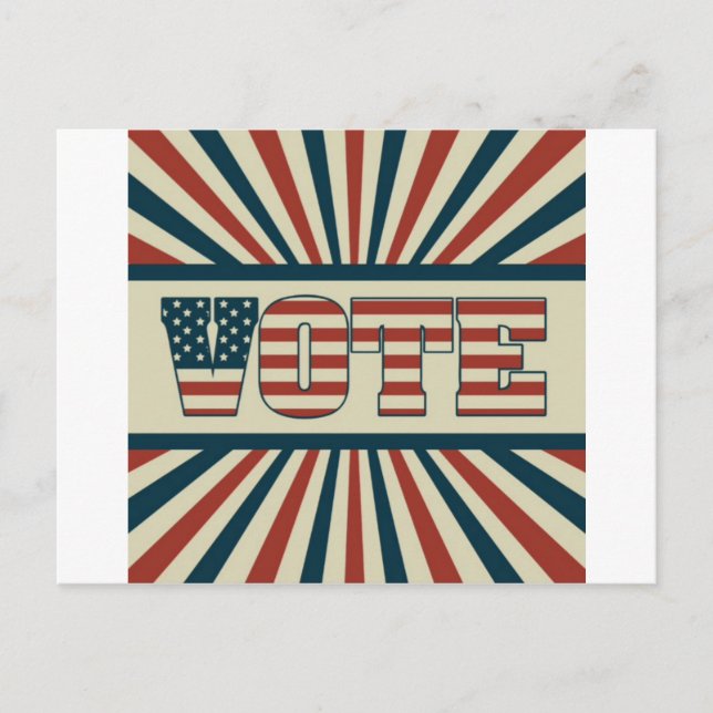 Carte Postale Vote rétro, tout le matériel (Devant)