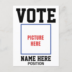 CARTE POSTALE VOTER LE NOM PERSONNALISER LA PHOTO