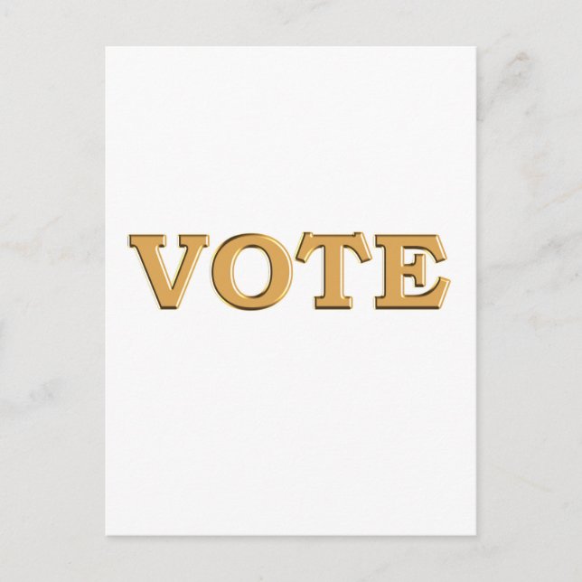 Carte Postale VOTER pour votre candidat (Devant)
