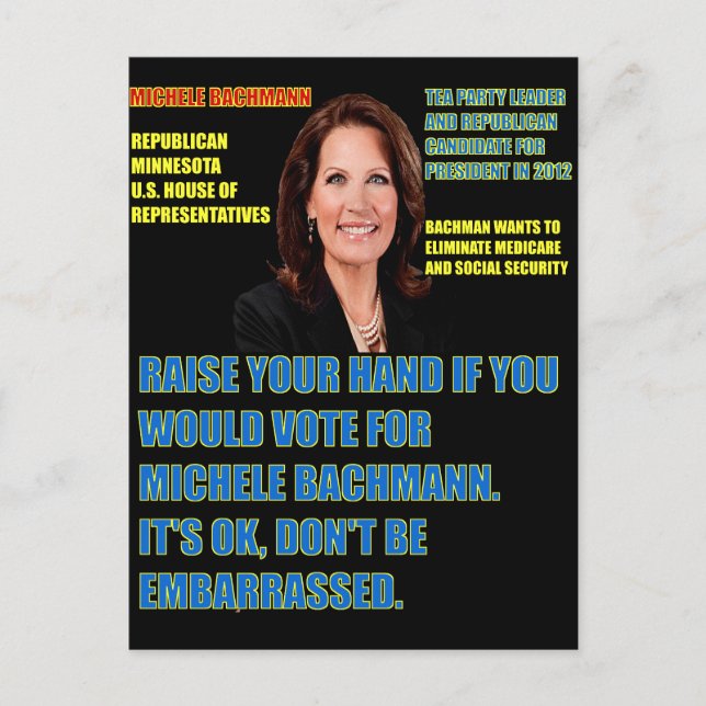 Carte Postale Voteriez-vous pour Michele Bachmann ? (Devant)