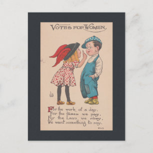 Carte Postale Votes pour les femmes - Droits des femmes Vintage