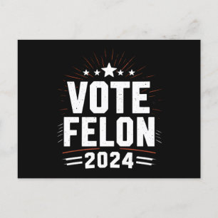 Carte Postale Votez Felon Trump 2024 Drôle Élection Vote 