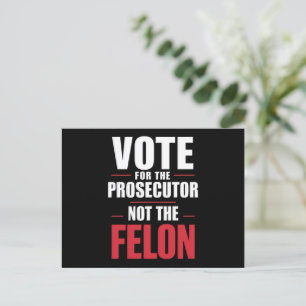 Carte Postale Votez pour le procureur, pas pour le criminel