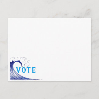 Carte Postale VOTEZ ! - Vague bleue 2020