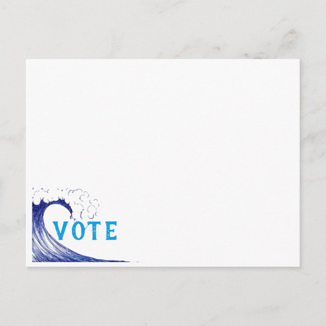 Carte Postale VOTEZ ! - Vague bleue 2020 (Devant)