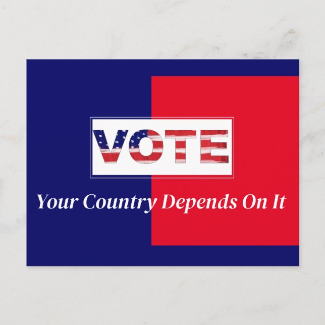 Carte Postale Votez Votre Pays En Dépendance (Devant)