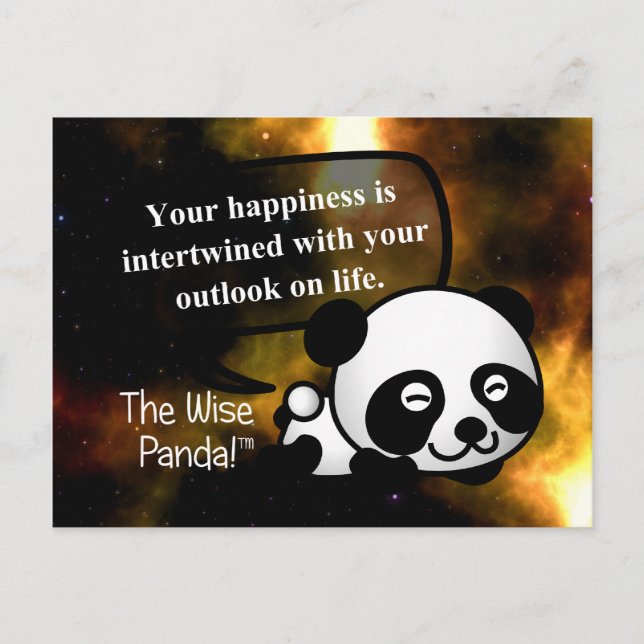 Carte Postale Votre bonheur dépend de votre vision de la vie (Devant)