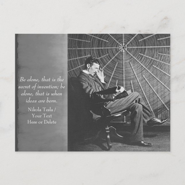 Carte Postale Votre devis d'inventeur de texte/de couleur Nikola (Devant)