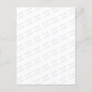 Carte Postale Votre logo automatiquement éclairci et répétitif