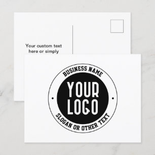 Carte Postale Votre logo ou design d'entreprise   Texte éditable
