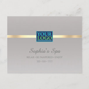 Carte Postale Votre logo, promo entreprise, infos nom Argent & O