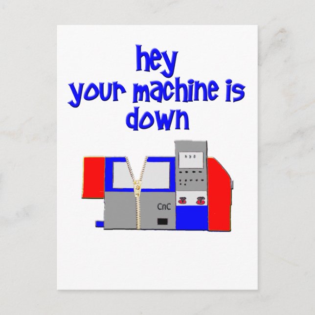 Carte Postale Votre machine est en panne (Devant)