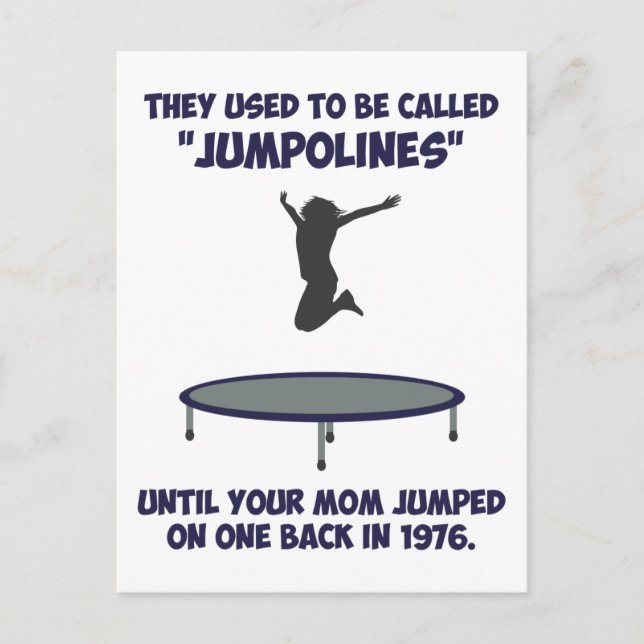 Carte Postale Votre maman a inventé le trempoline (Devant)