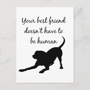 Carte Postale Votre meilleur ami Inspirational Pet Dog Citation 