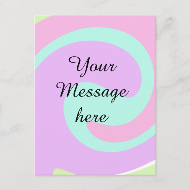 Carte Postale Votre message ici ajouter du texte nom monogramme  (Devant)