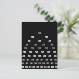 Carte Postale Votre Motif d'arche unique Logo   Noir (modifiable