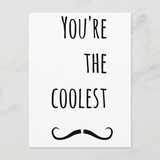 Carte Postale Votre Moustache la plus froide (Devant)