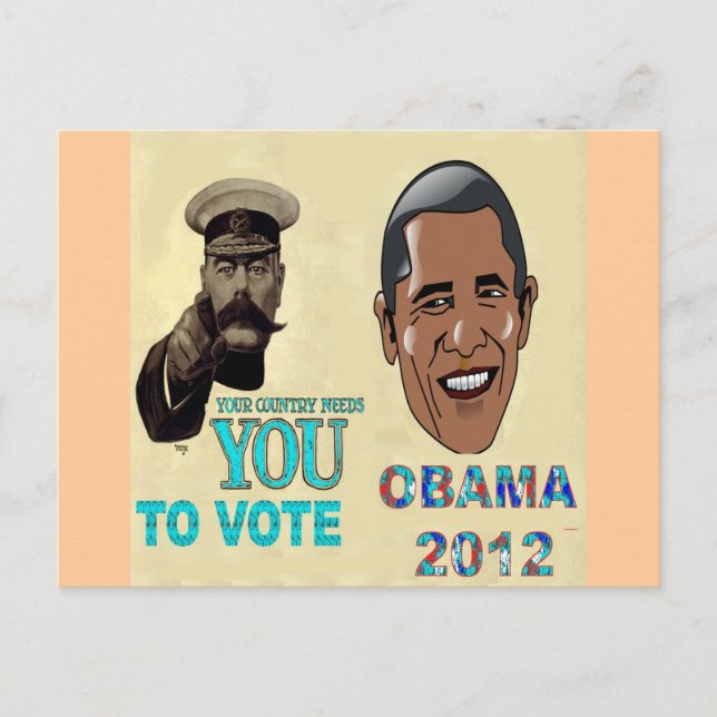 Carte Postale Votre pays a besoin que vous votiez OBAMA 2012 (Devant)