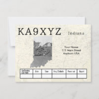 Votre photo Indiana découpe QSL personnalisé