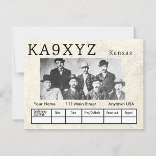 Carte Postale Votre photo Kansas en forme découpe QSL personnali