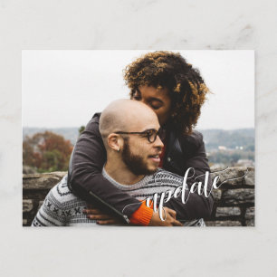 Carte Postale Votre photo + "Mettre à jour" Texte Mariage report