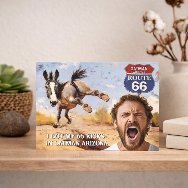 Carte Postale votre photo, Prenez vos coups de pied, oatman ariz (Créateur téléchargé)