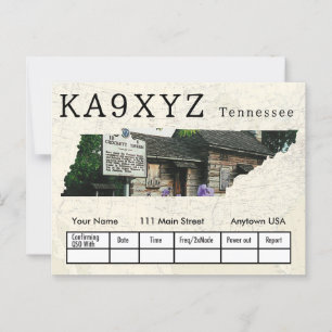 Carte Postale Votre Photo Tennessee Formé Coupe QSL personnalisé