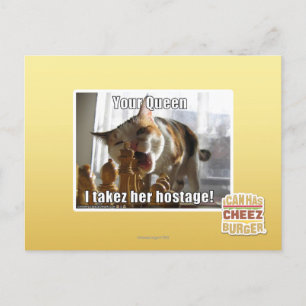 Carte Postale Votre Reine, je la prends en otage