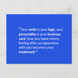 CARTE POSTALE VOTRE SOURIRE EST VOTRE LOGO DEVIS MOTIVATIONNELS