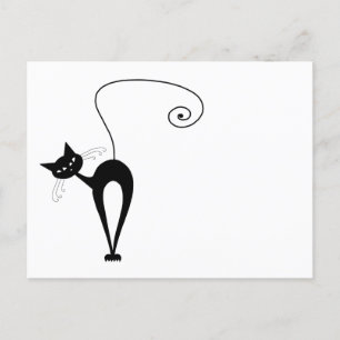 Carte Postale Votre texte - Black Cat Caractère Pose 8 Poster