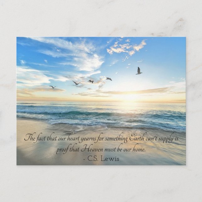 Carte Postale Votre texte CS Lewis Citation Heaven is our Home B (Devant)