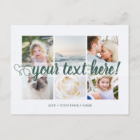Votre texte personnalisé 6 photos collage universe
