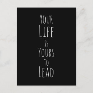 Carte Postale Votre Vie Est La Vôtre Pour Diriger L'Affirmation