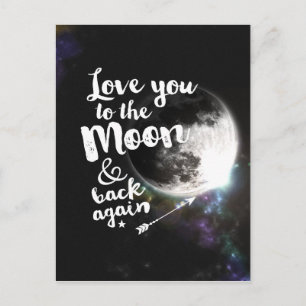 Carte Postale Vous aimez à la Lune et de retour ・ Galaxy Art
